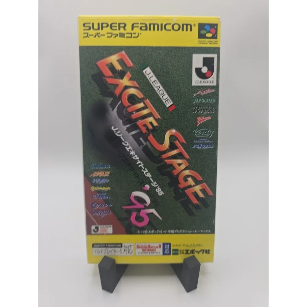 J.League Excite Stage '95 Super Famicom SFC Japan import boxed manual US Seller
